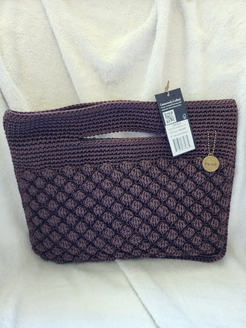 The Sak Brown Crochet Crossbody Bag